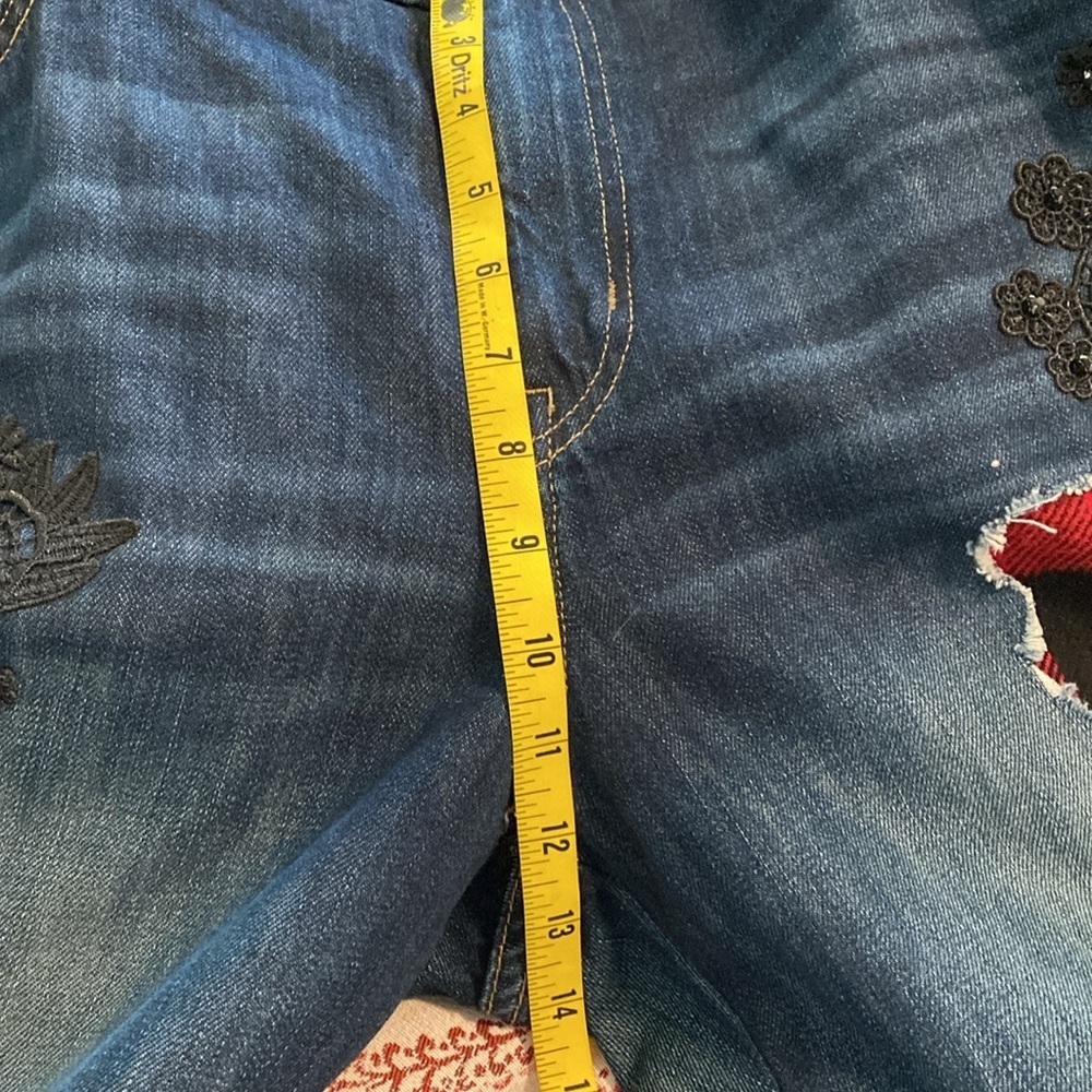 Plus Size Authentic Ralph Lauren Denim Patchwork Jeans - Picture 13 of 14